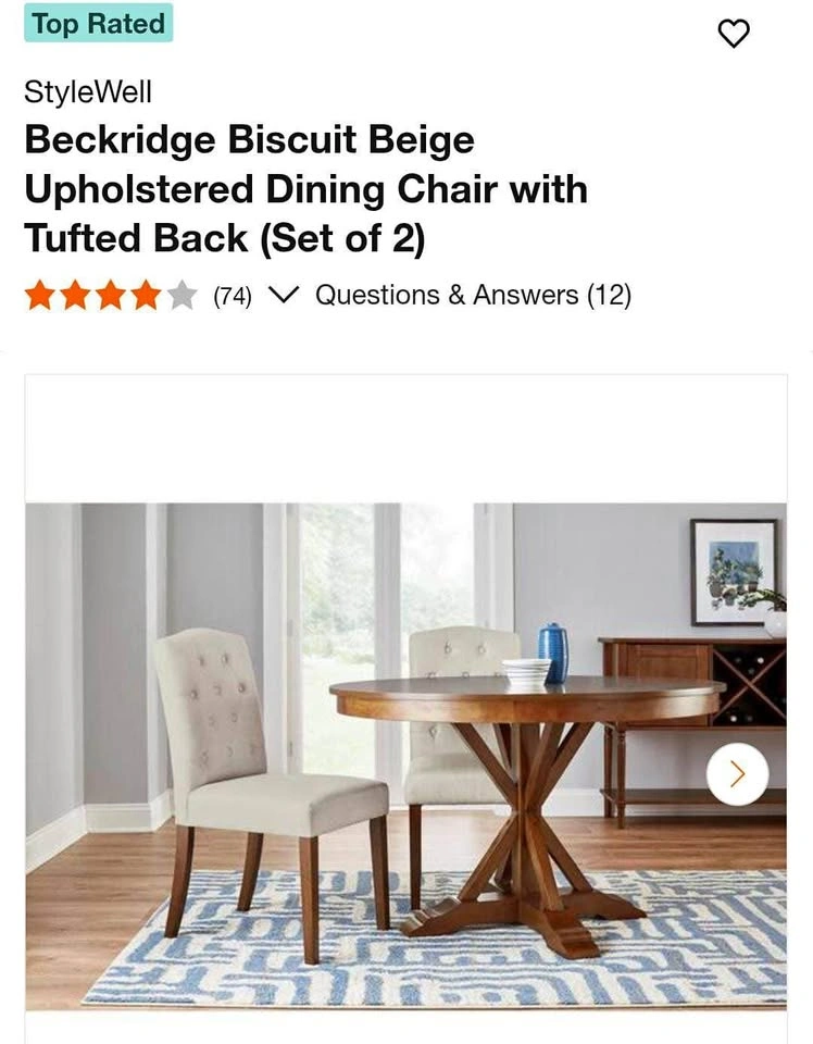 Dining chairs (set of 2)