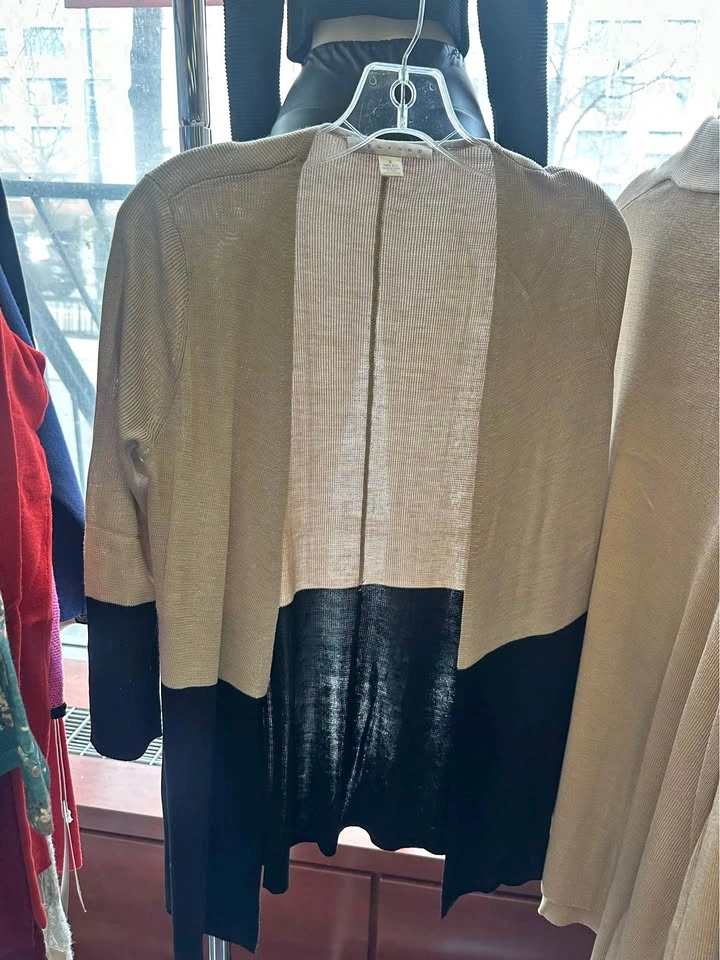 Brand New 100% Silk Colorblock Cardigan - Various Sizes