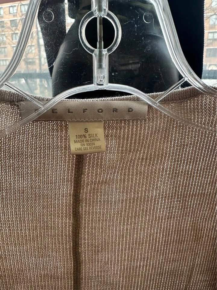 Brand New 100% Silk Colorblock Cardigan - Various Sizes - photo 2