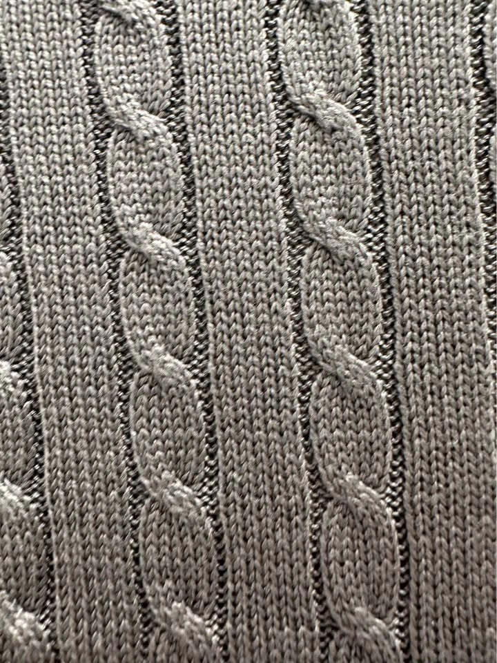 Belloro Grey 100% Silk Cable Knit Sweater M - photo 2