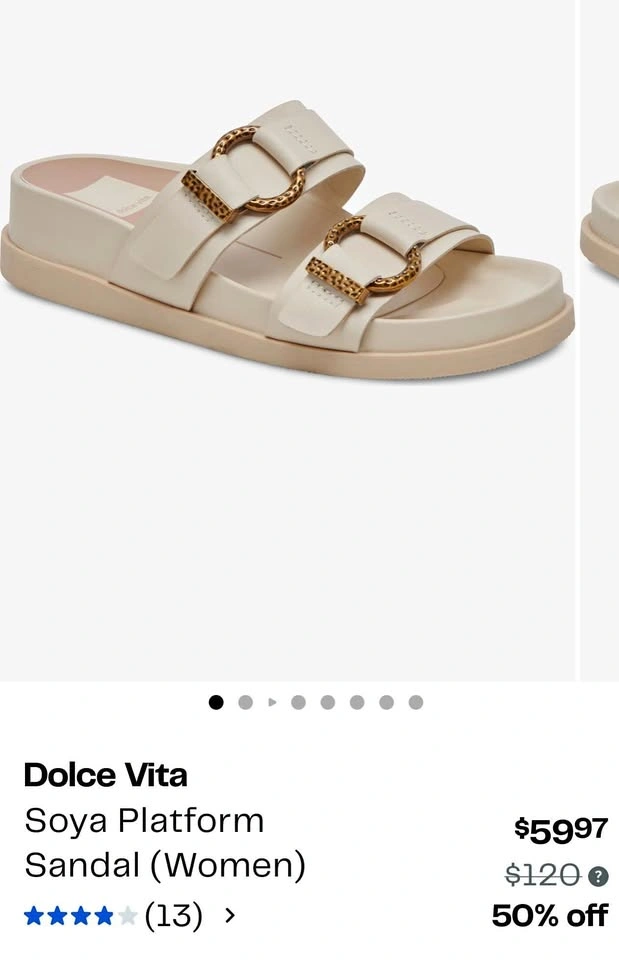 Dolce Vita Soya Platform orthopedic leather Sandals size 6