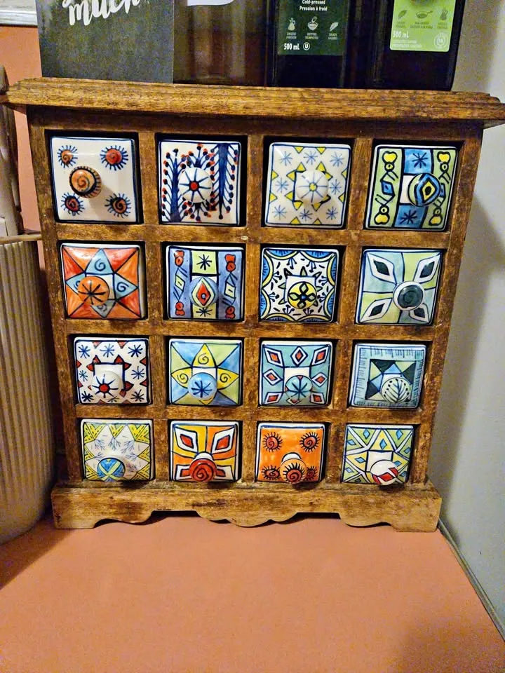 Hand-Glazed Ceramic Drawer Spice Rack thumbnail