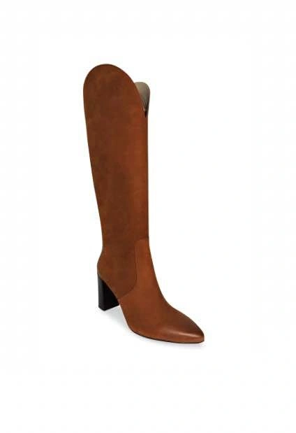 Dolce Vita Brown nubuck pointed toe knee high boot regular calf