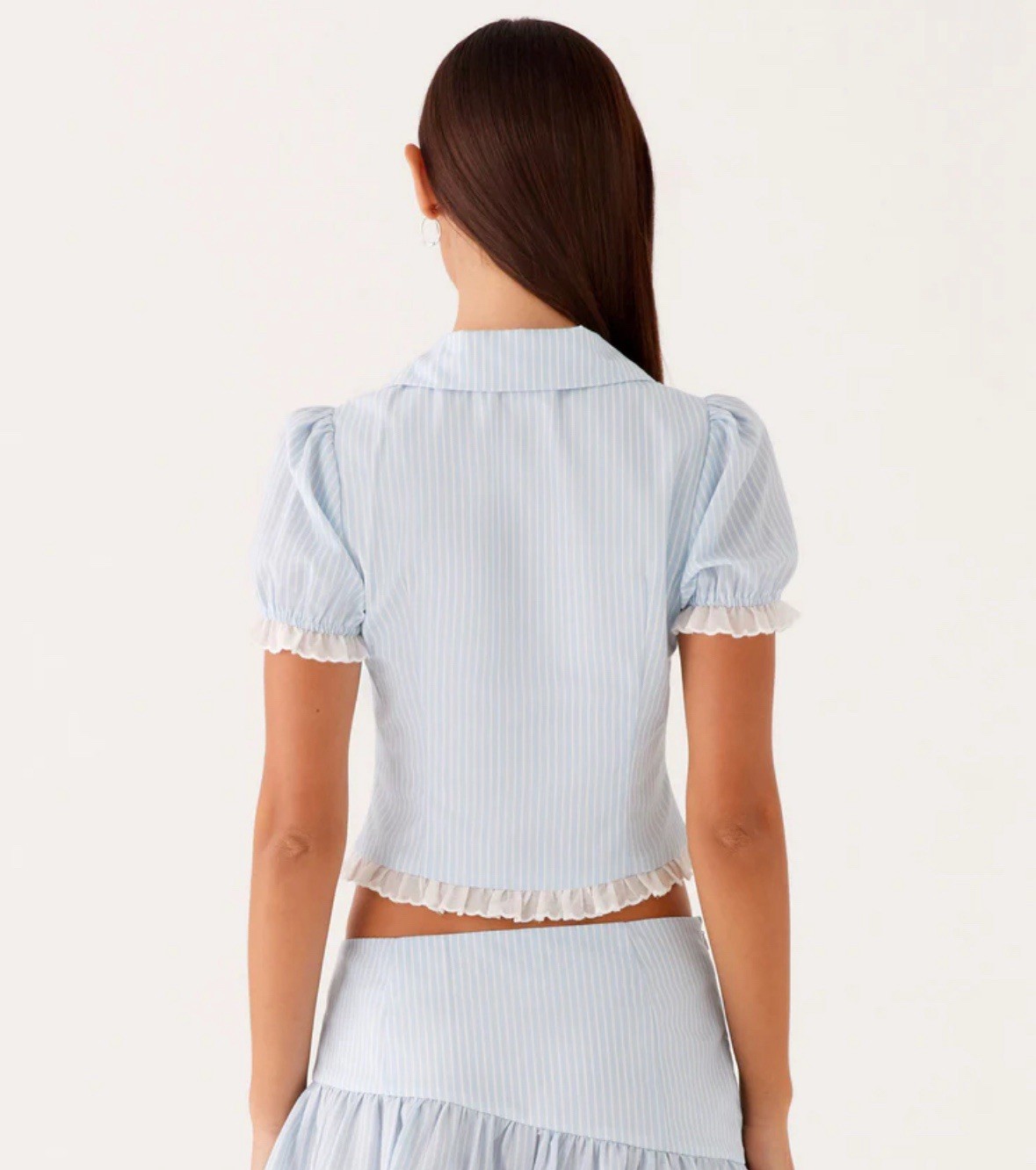 Peppermayo Bennett Button Up Top Blue White Stripe US 8 - photo 5