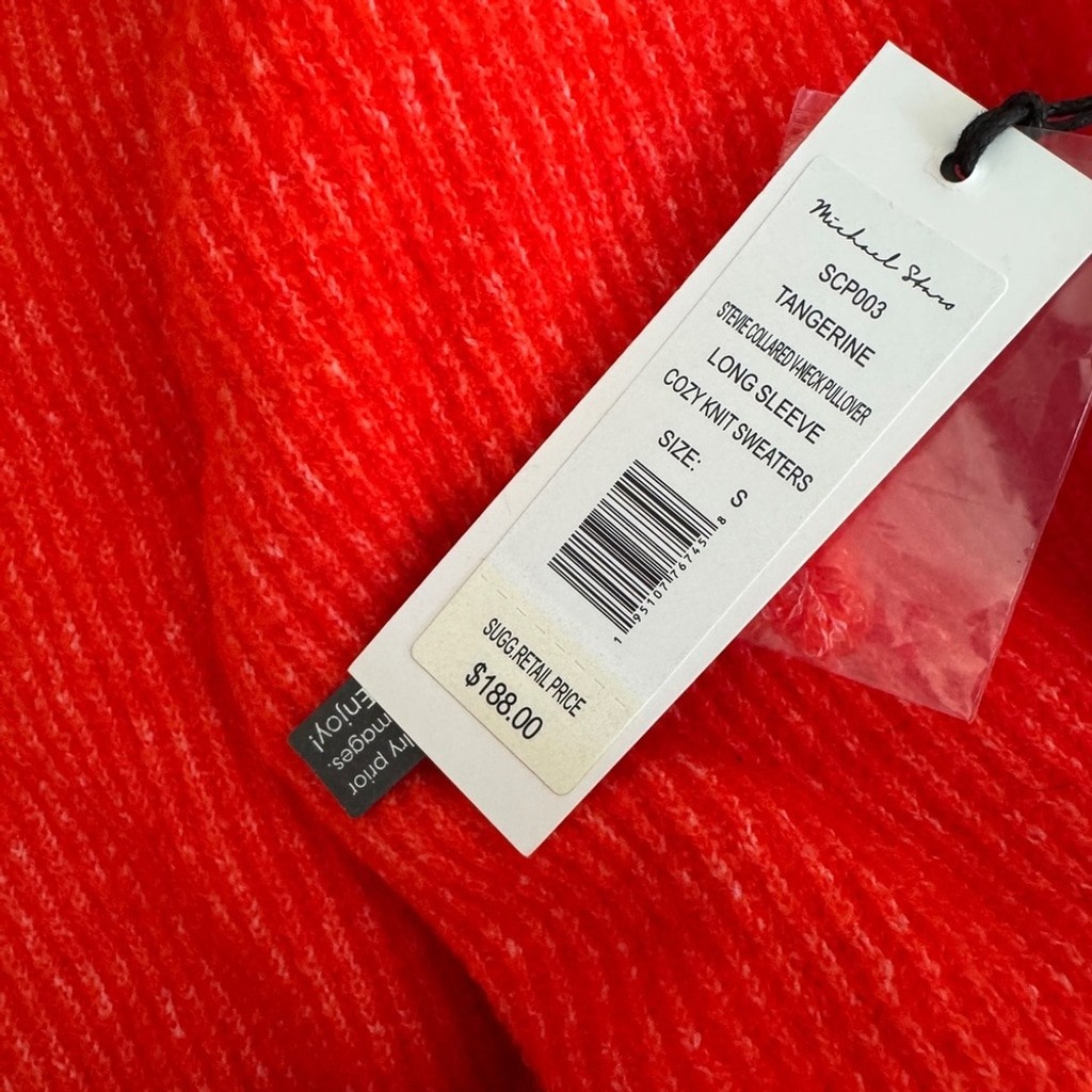 Michael Stars Stevie Collard Pullover - Tangerine - photo 3