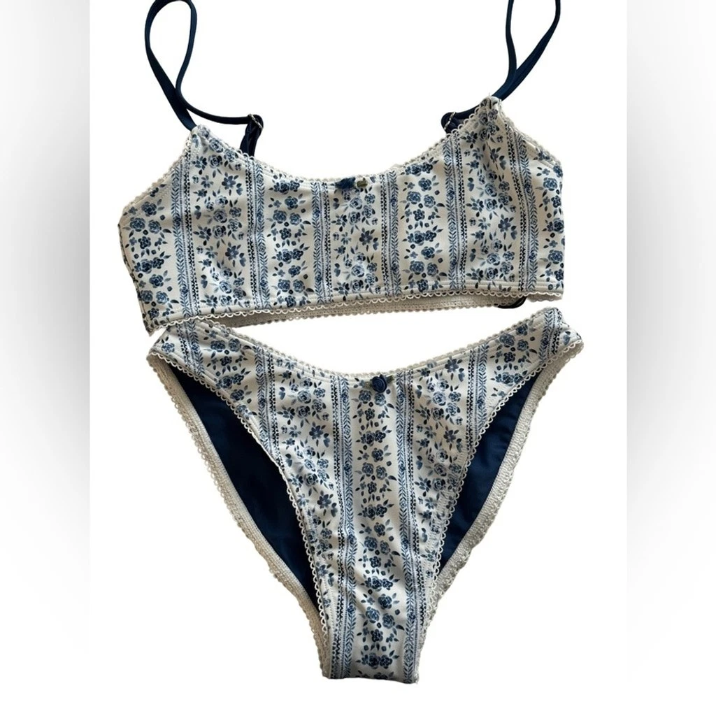 Elysiian Sonoma Scoop Neck Bikini Top and high leg bottom - Vint - photo 3