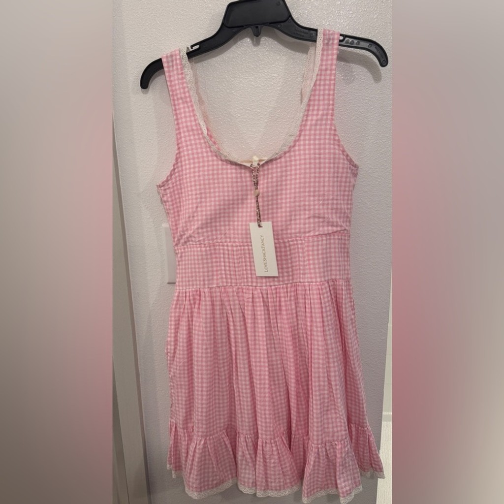 LOVESHACKFANCY CERRONE DRESS IN SUNKISSED ROSE - photo 2