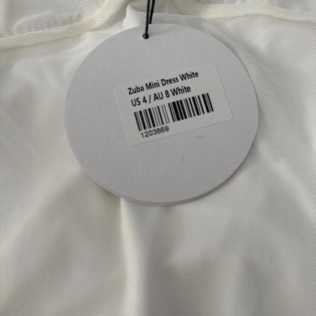 Princess Polly Zuba mini dress in white size 4 NWT - photo 3