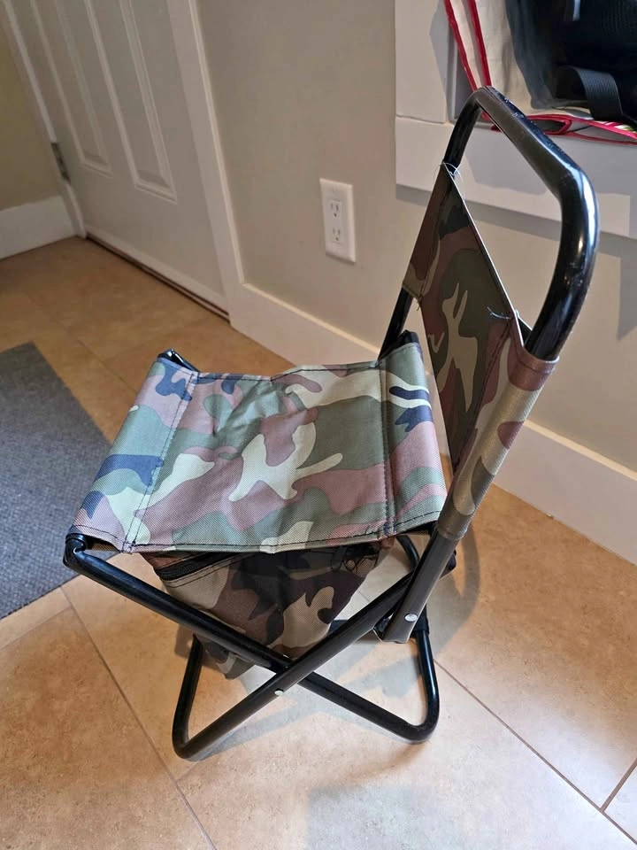 Foldable Camping Chair with Storage Bag – $15