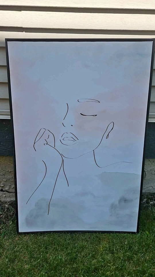 Black Framed Canvas Print - 24 x 37 inches