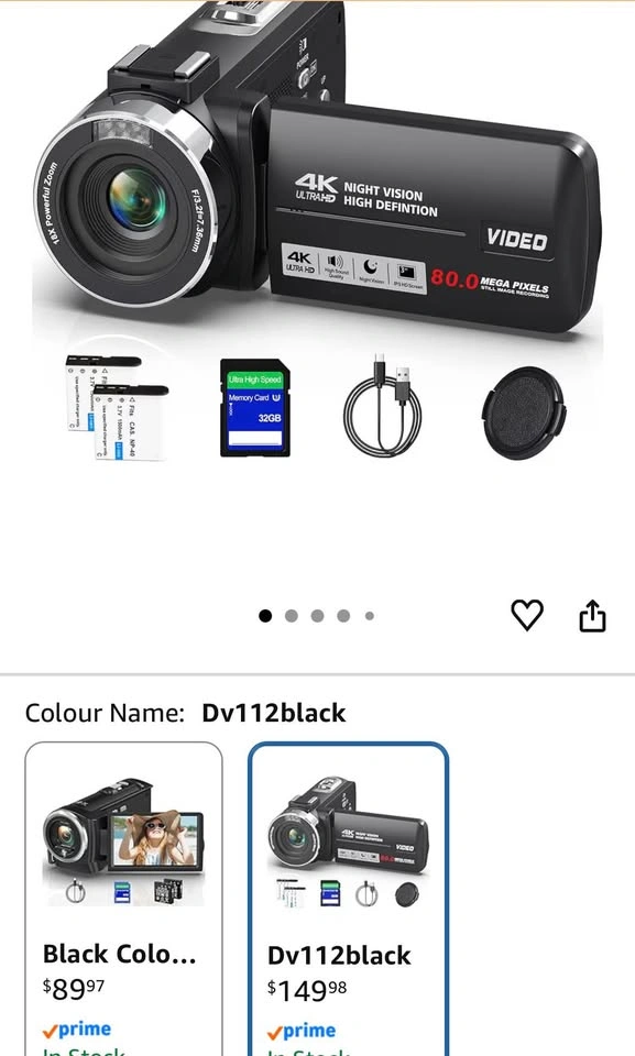 4K Video Camera Camcorder – 80MP (Vlogging) - photo 2