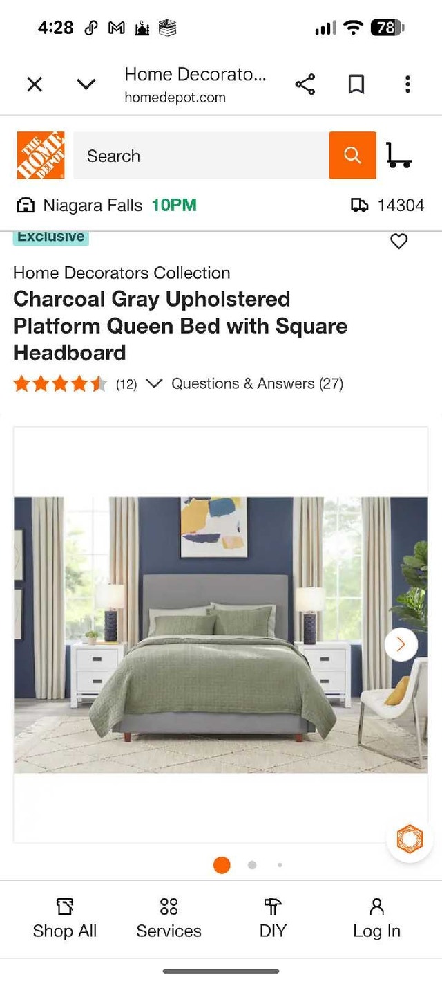 Home Decorators Queen Bed