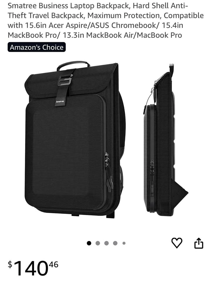 Smatree Business Laptop Backpack – Hard Shell Anti-Theft