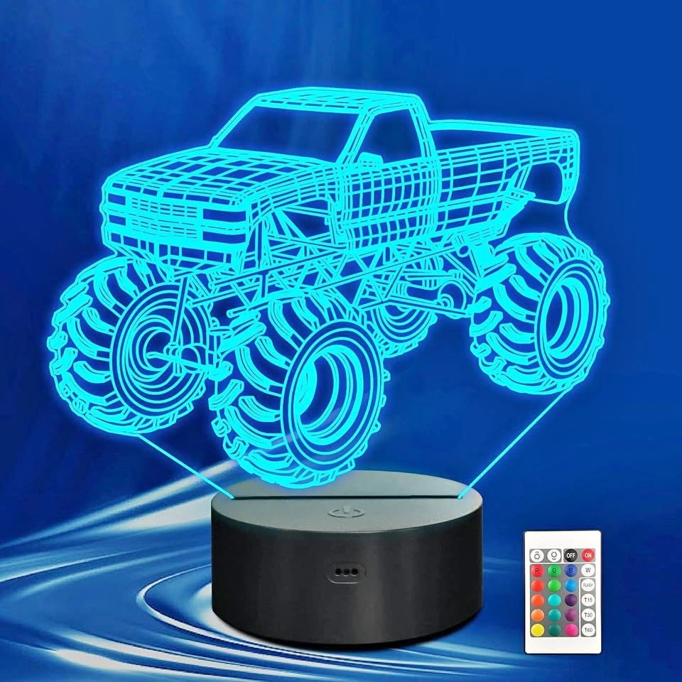 3D Monster Truck Baby Boy Night Light
