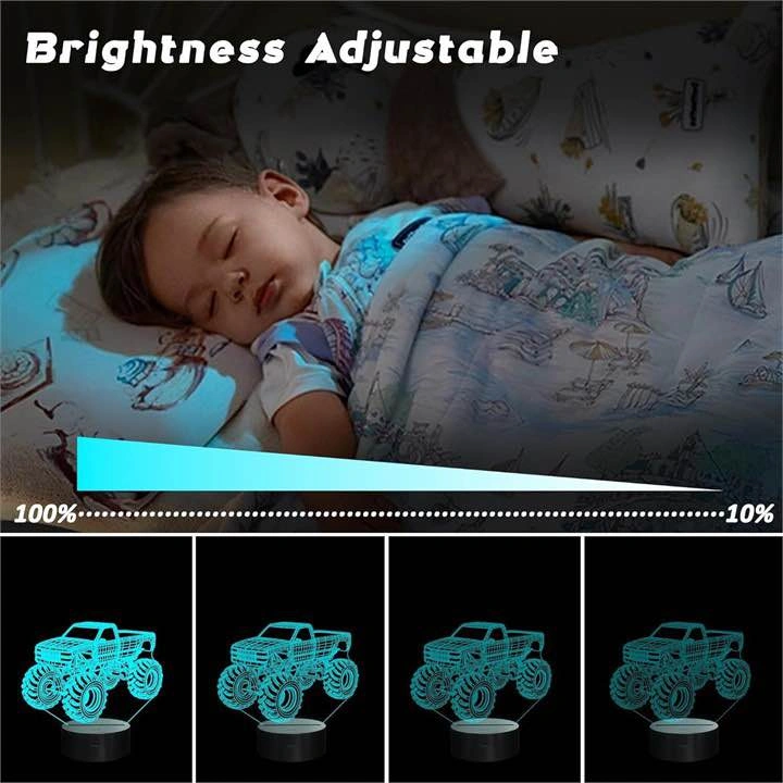 3D Monster Truck Baby Boy Night Light - photo 3