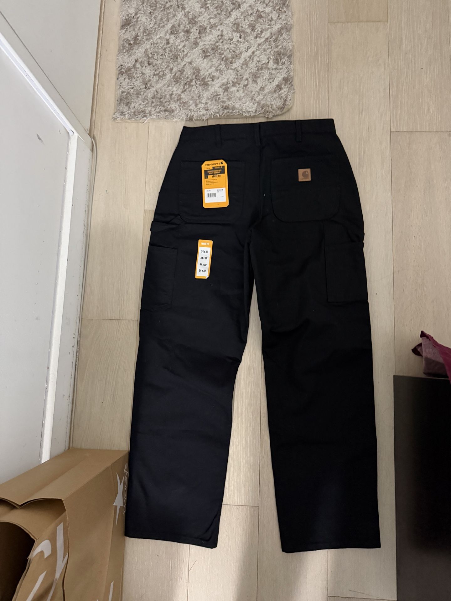 New Carhartt Black Work Pants 34x32 - photo 2