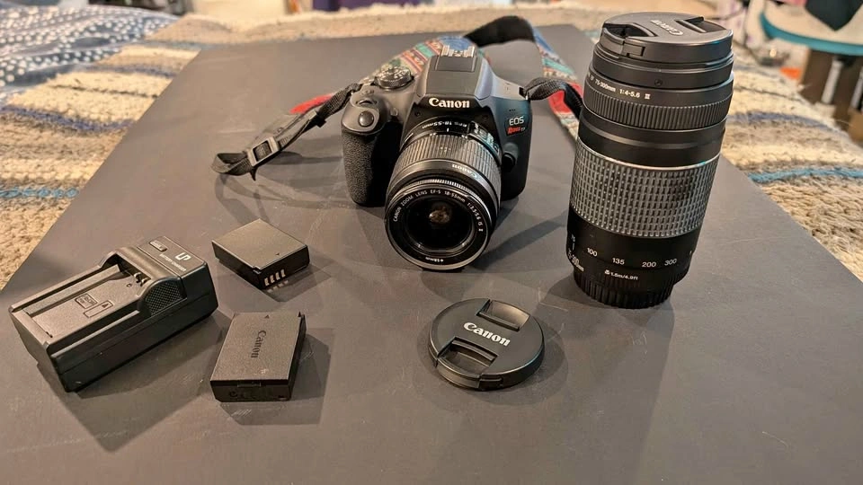 Canon EOS Rebel T7 DSLR Camera with Lenses