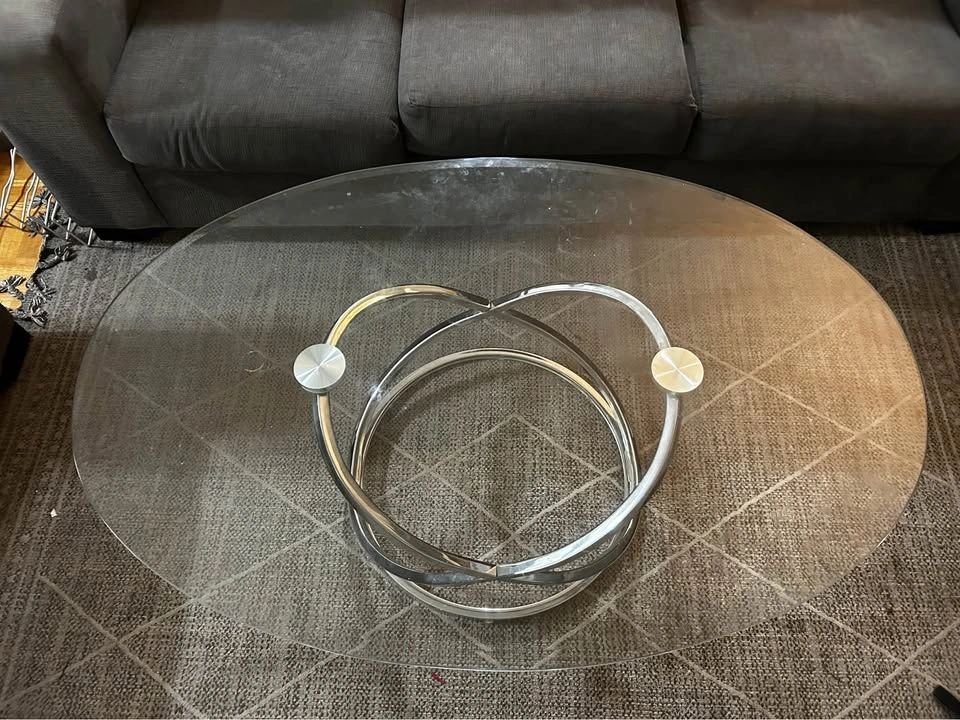 5 Seater Sofa + Glass Coffee Table + Side Table – $320 - photo 2
