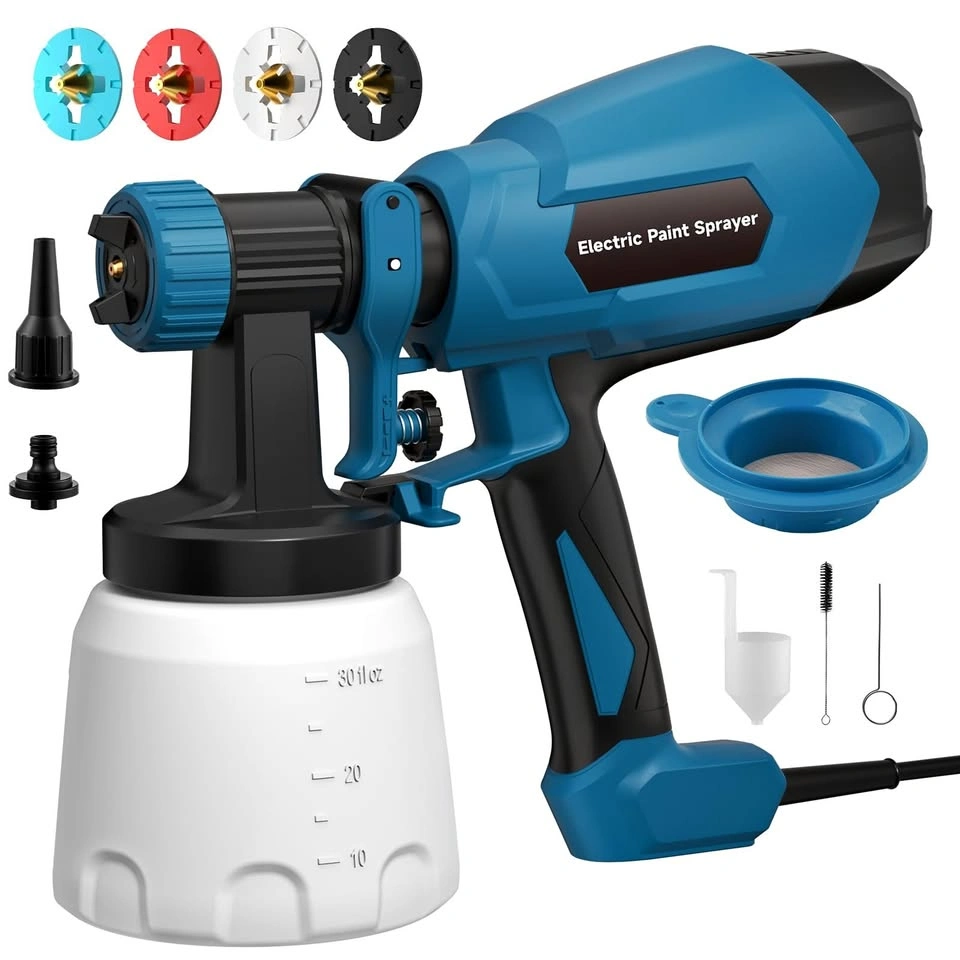 Electric Paint Sprayer - Adjustable Flow & Brass Nozzles