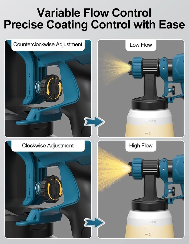 Electric Paint Sprayer - Adjustable Flow & Brass Nozzles - photo 4