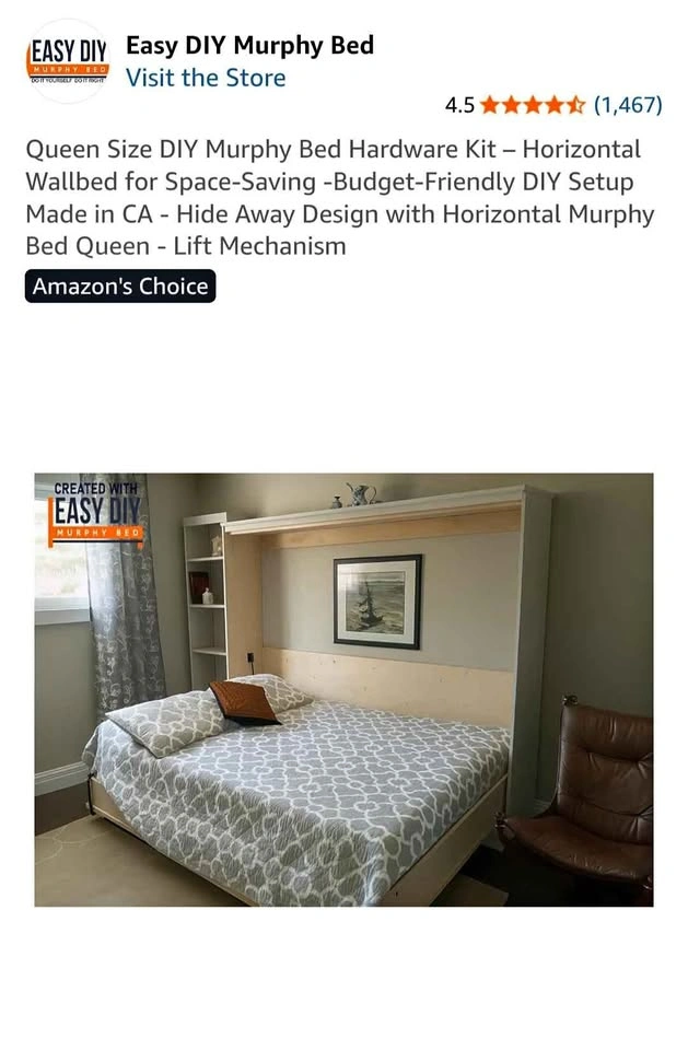 Easy DIY Murphy Bed Kit