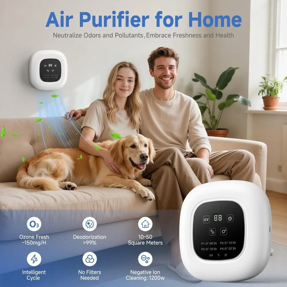 New Home Air Purifier Ozone UV Ion Pet Odor Eliminator - photo 2