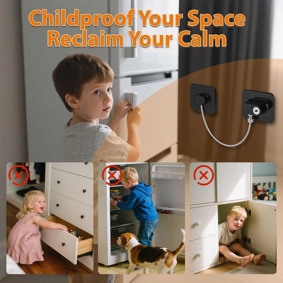 GuardianGrip Pro Baby Safety Cabinet Locks Black No Drill - photo 2