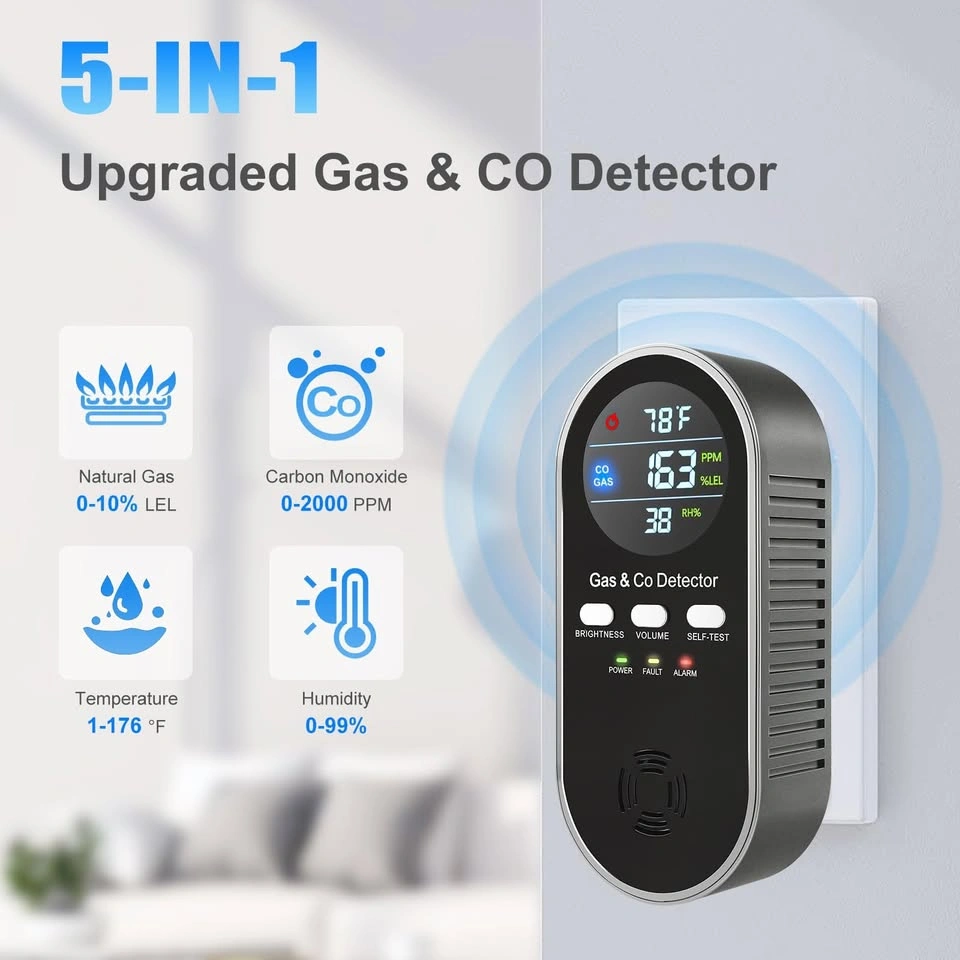 5-in-1 Upgraded Gas & CO Detector - photo 3