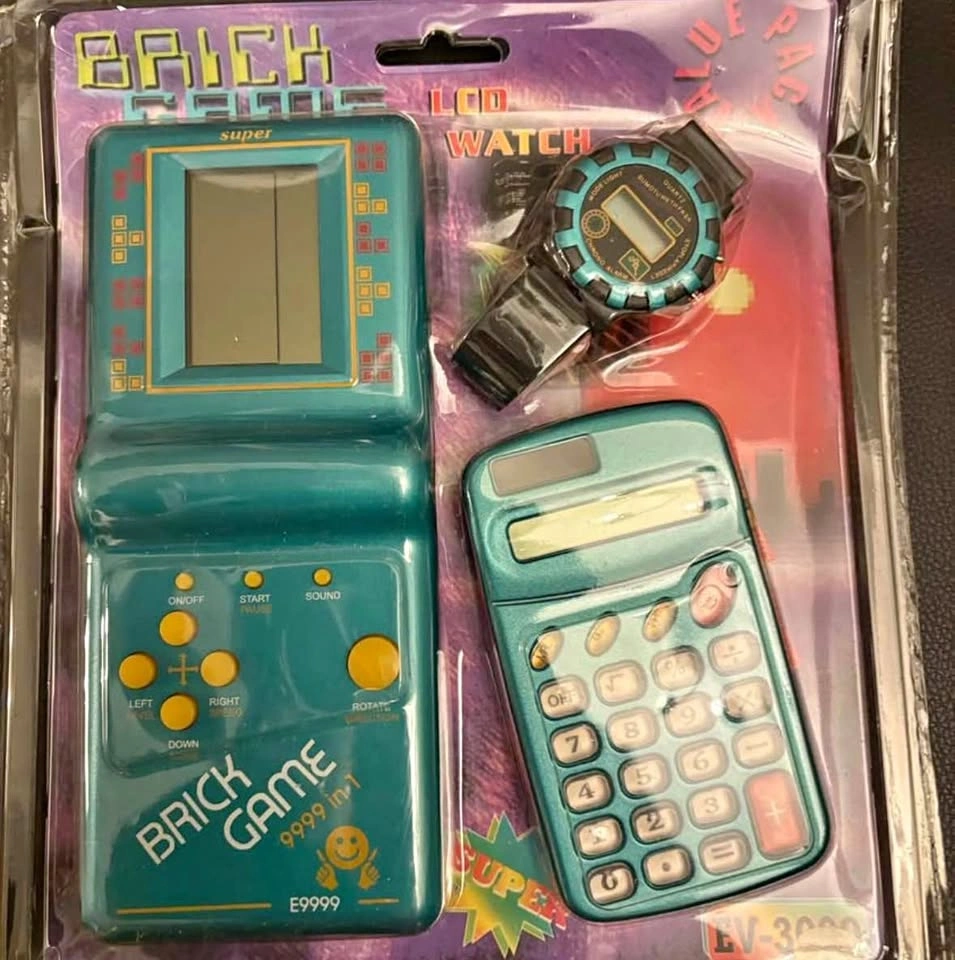 Brick Game Value Pack with Calculator and Watch