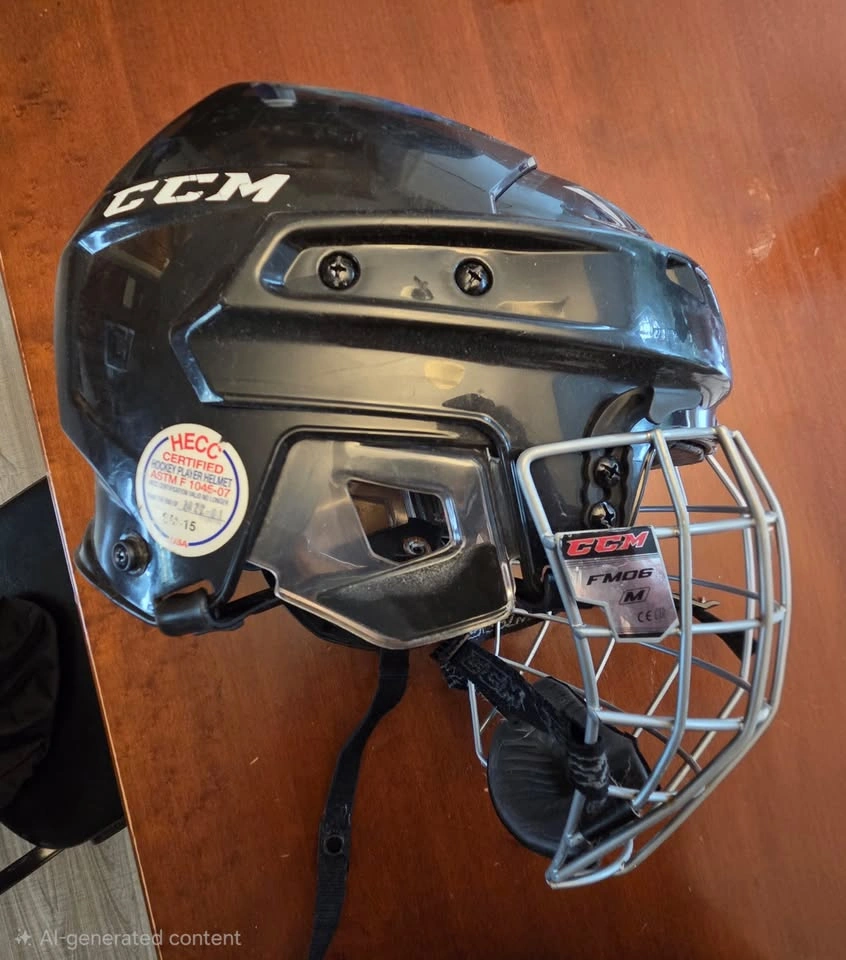 CCM HT06 Hockey Helmet w/cage - Like New Condition - photo 2