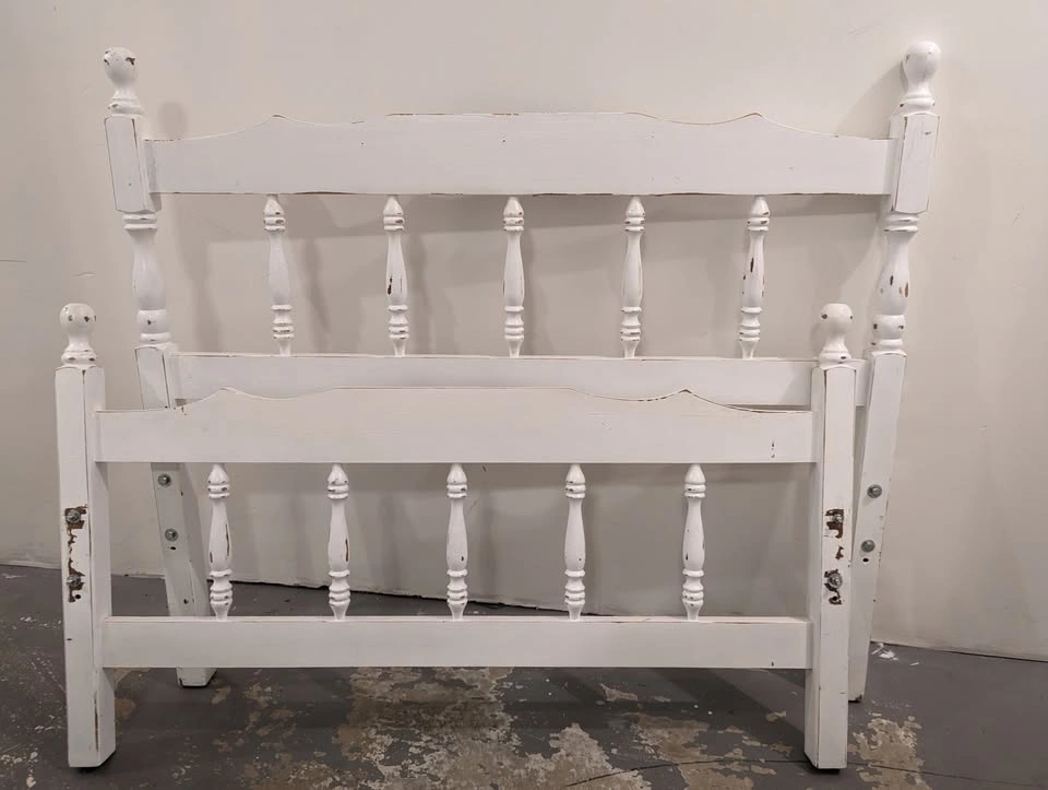 Wooden Twin Headboard and Footboard - photo 2