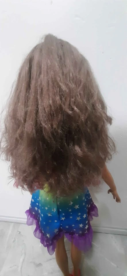 28-inch Tall Barbie Large Doll, Brown Hair, Rainbow Dress - photo 5