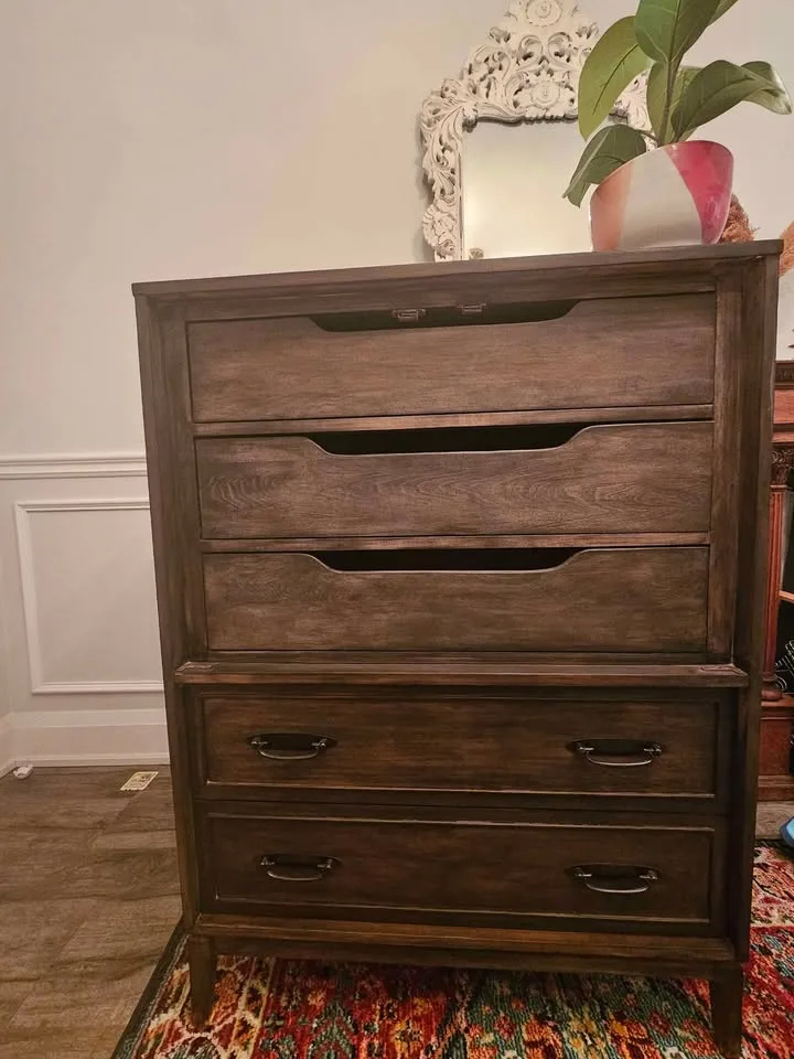 Solid wood 5 drawer dresser image indicator(4)