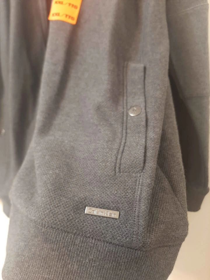 Calvin Klein Mens XXL Gray Full Zipper Jacket Sweater - photo 3