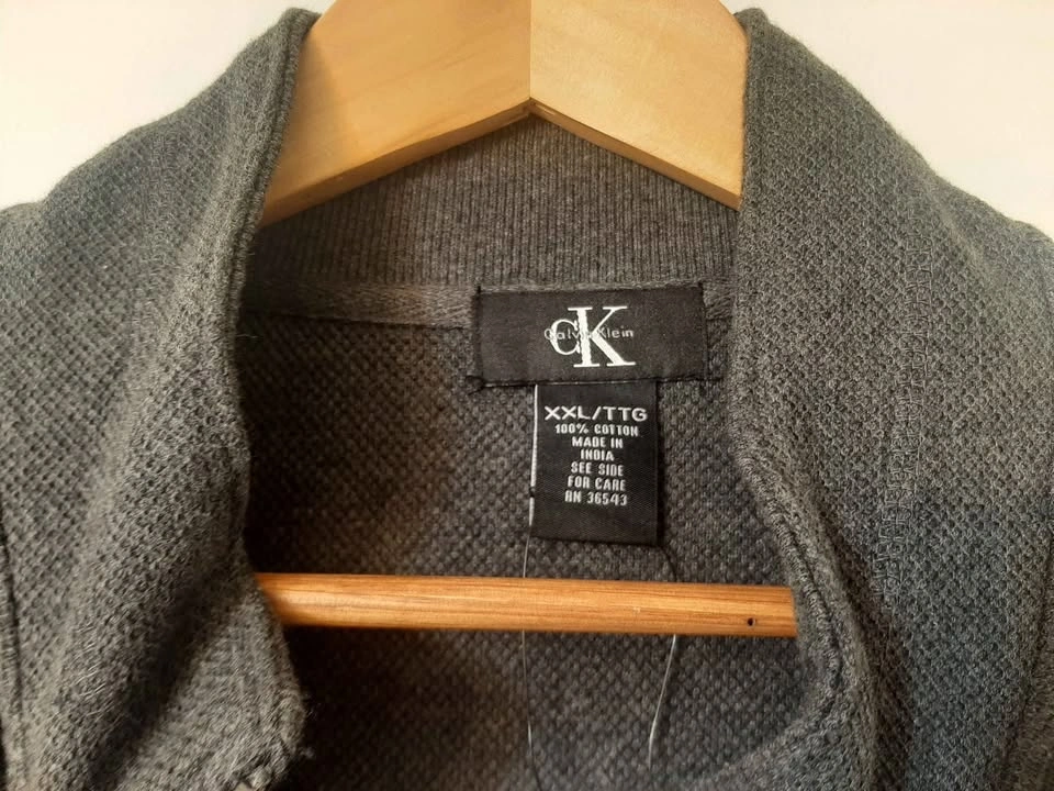Calvin Klein Mens XXL Gray Full Zipper Jacket Sweater - photo 5