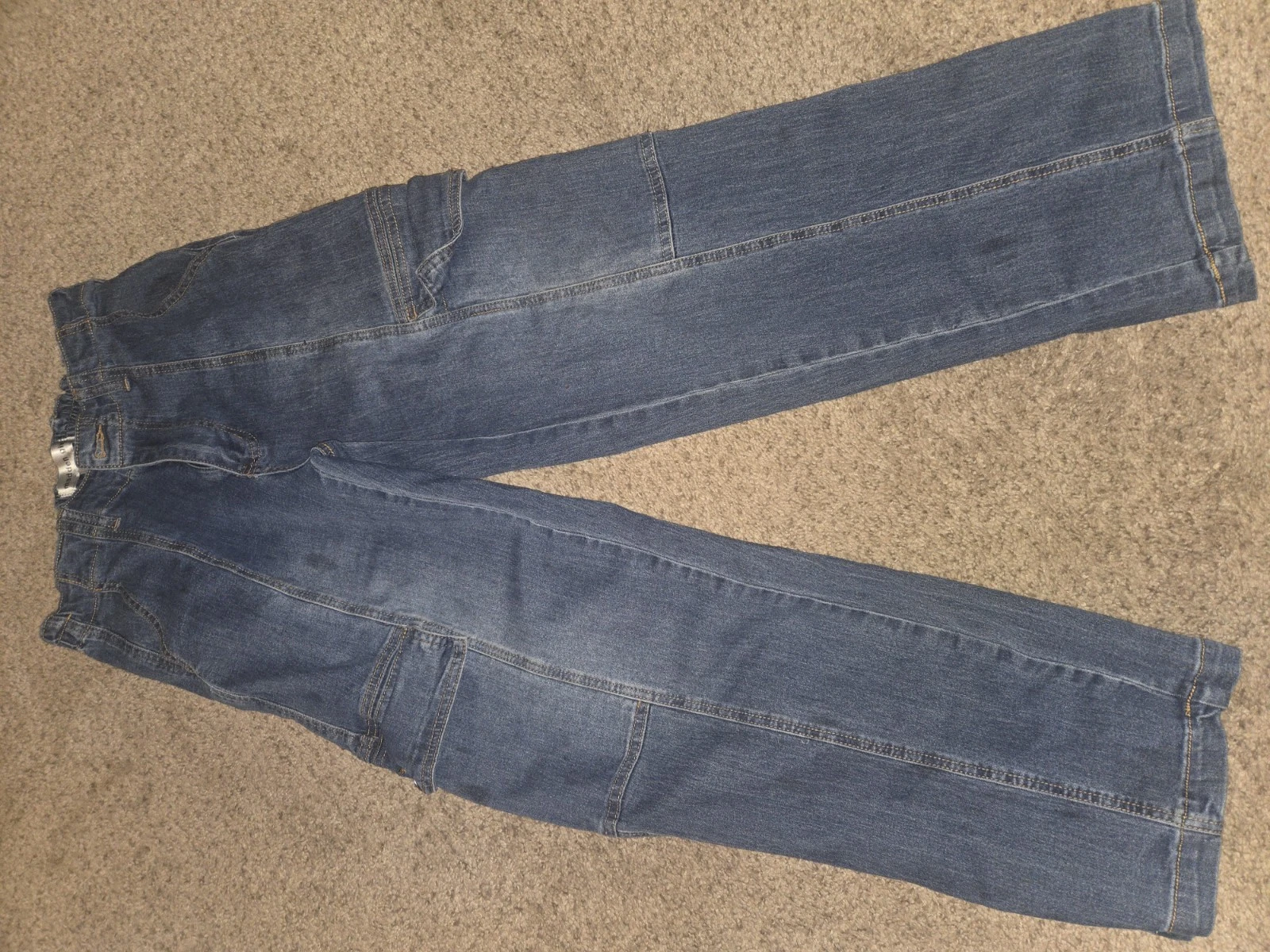 Madden Girl Women's Cargo Jeans Size Medium Dark Blue Denim