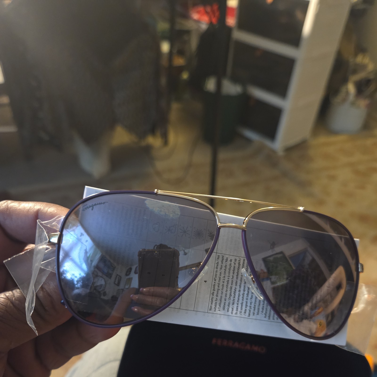 Ferragamo Purple Pilot Unisex Sunglasses SF131S 736 60 - photo 4