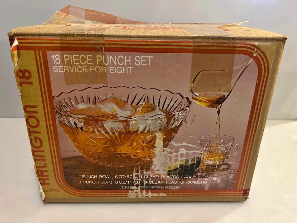 Vintage Punch Bowl & Cups Set