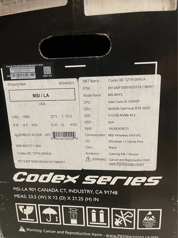 Gaming PC Setup - MSI i5-12400F RTX 3050 16GB 512GB + 2 Monitors - photo 5