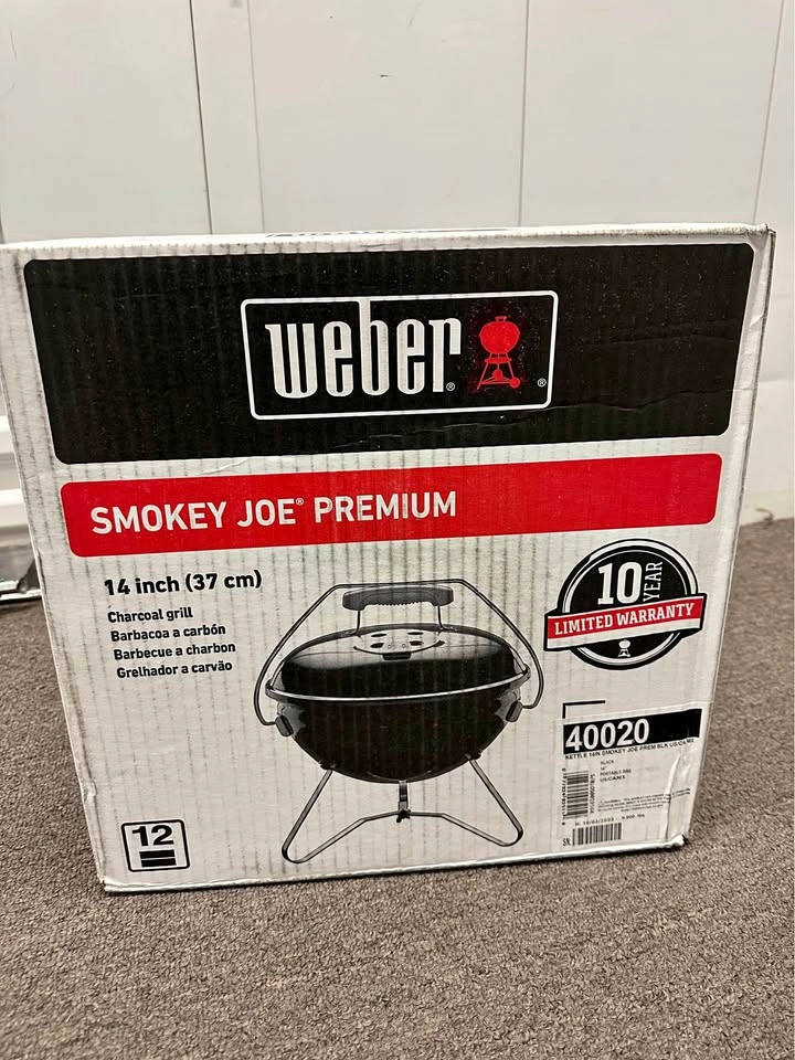 Weber Smokey Joe Premium 14” Charcoal Grill – New Open Box