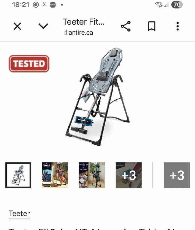 Teeter Fitspine XT1 Inversion Table