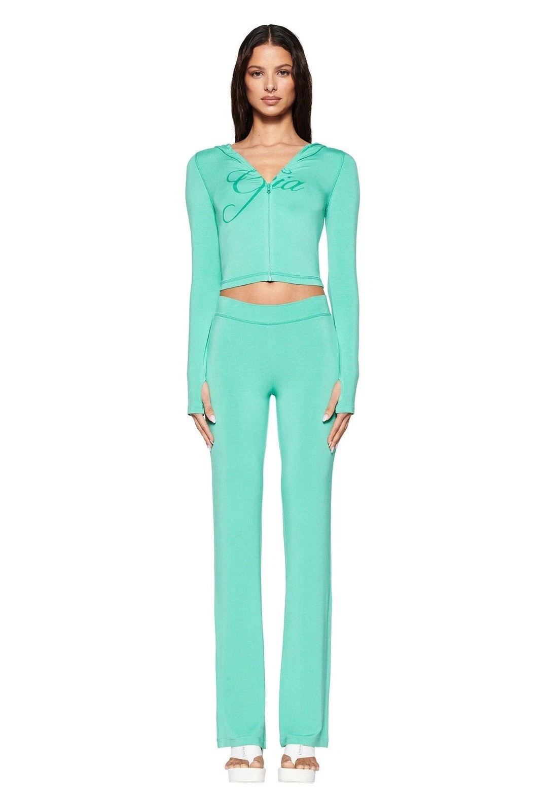 I AM GIA Blare Hoodie + Trackpant Set Turquoise - Size S