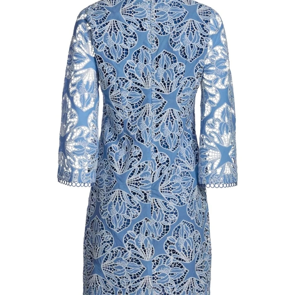 Boston Proper Two Tone Lace Dress Granada Sky Size 8 NWT - photo 2