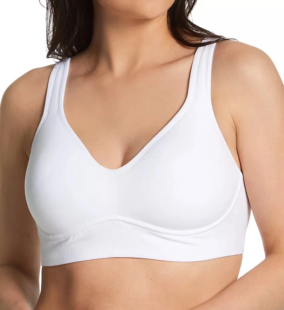 NWT On Gossamer Cabana Cotton Seamless Wirefree Bra - G3320 WHIT