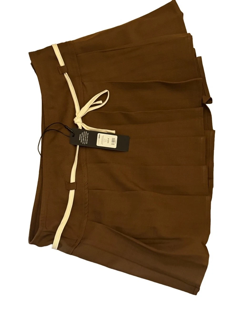 Booked and Busy Pleated Micro Skirt - Brown M NWT - photo 5