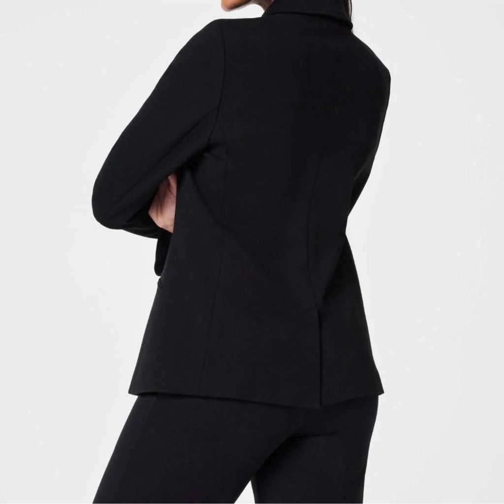 NWT SPANX The Perfect Asym Tailored Blazer Black Small - photo 2