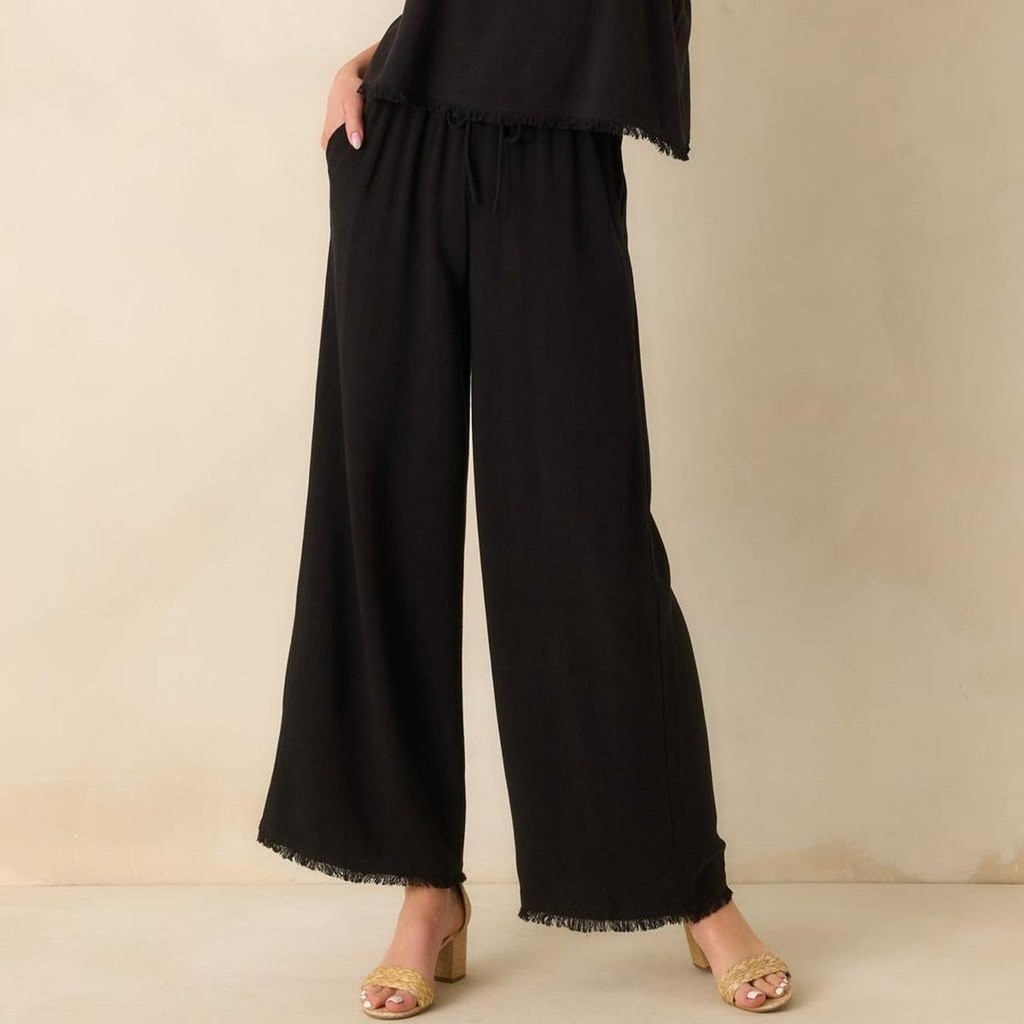Z Supply Black Soren Linen Pants - Size M