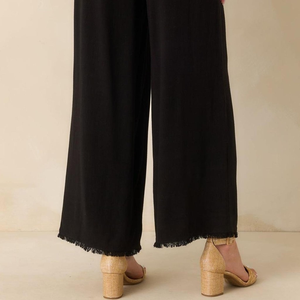 Z Supply Black Soren Linen Pants - Size M - photo 2