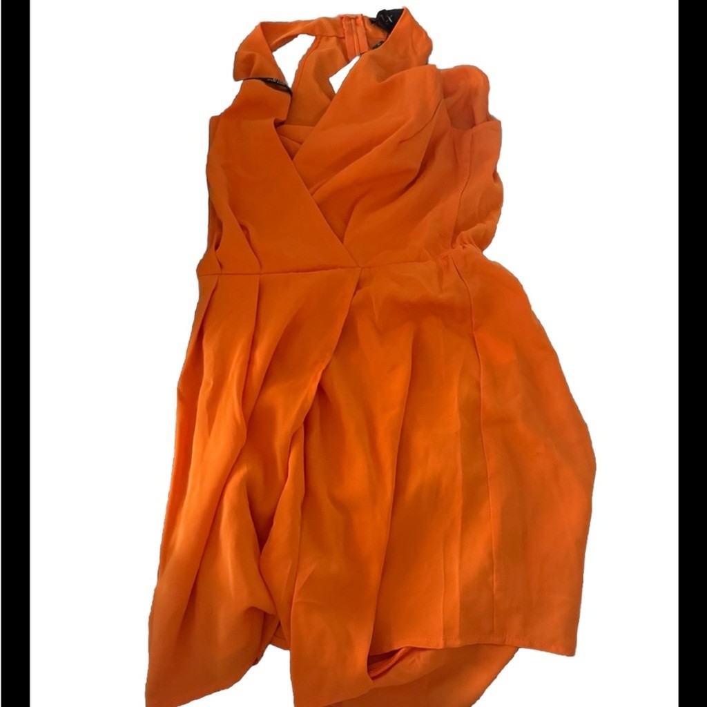 AX Paris Orange High Neck Playsuit Size 4 NWT - photo 4