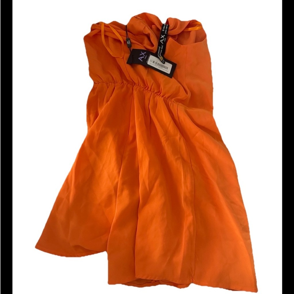 AX Paris Orange High Neck Playsuit Size 4 NWT - photo 5